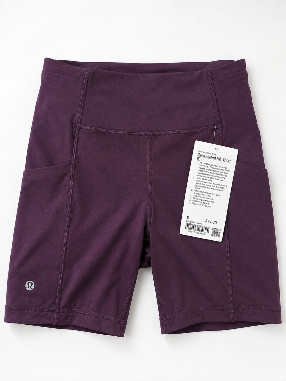 lululemon Women's Swift Speed High-Rise Shorts 6" Size 8 - NWT! Never Worn!